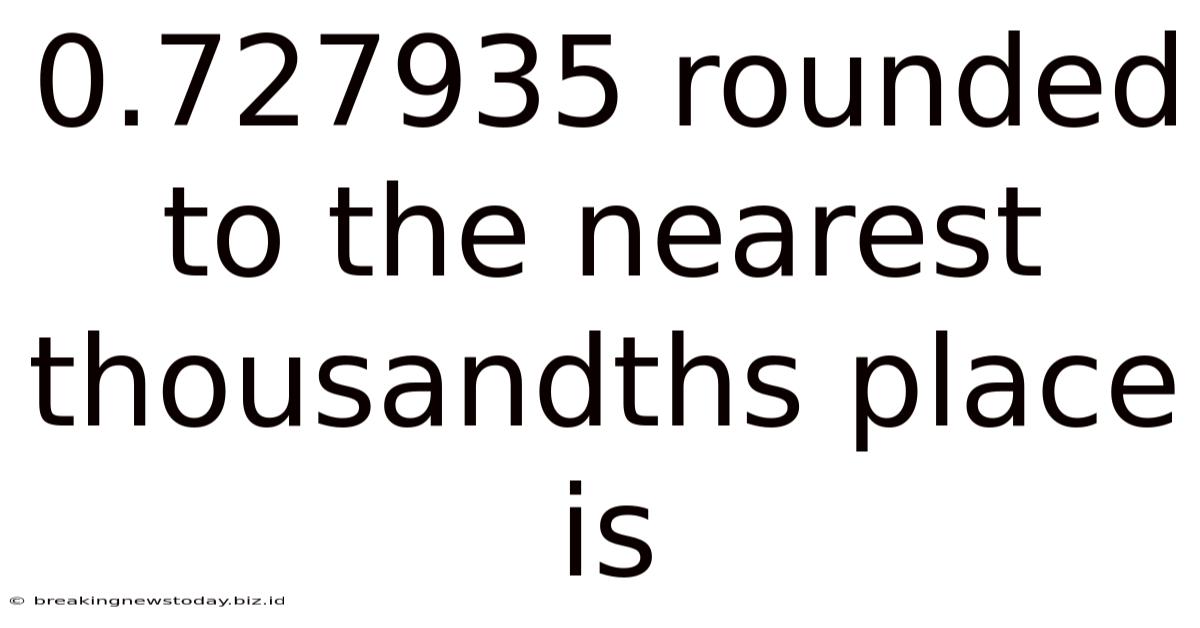 0.727935 Rounded To The Nearest Thousandths Place Is