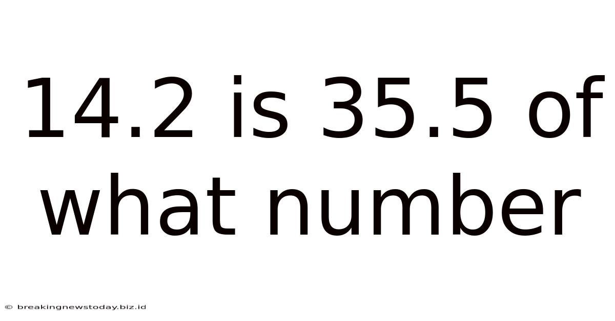 14.2 Is 35.5 Of What Number