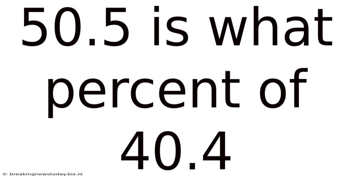 50.5 Is What Percent Of 40.4