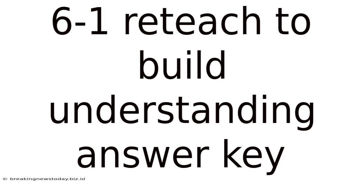 6-1 Reteach To Build Understanding Answer Key