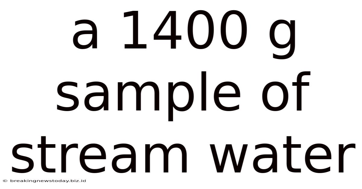 A 1400 G Sample Of Stream Water