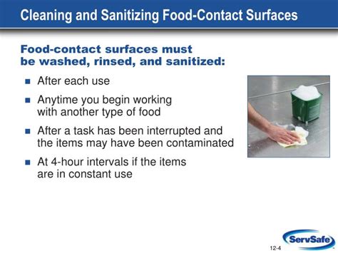 A Food Contact Surface Must Be Cleaned And Sanitized