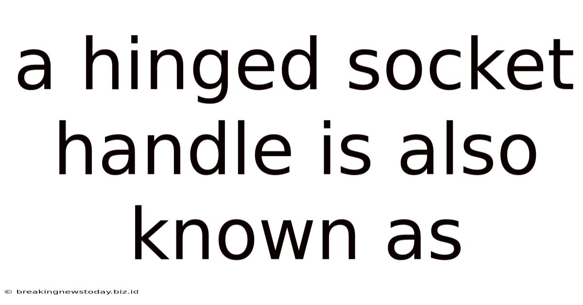A Hinged Socket Handle Is Also Known As