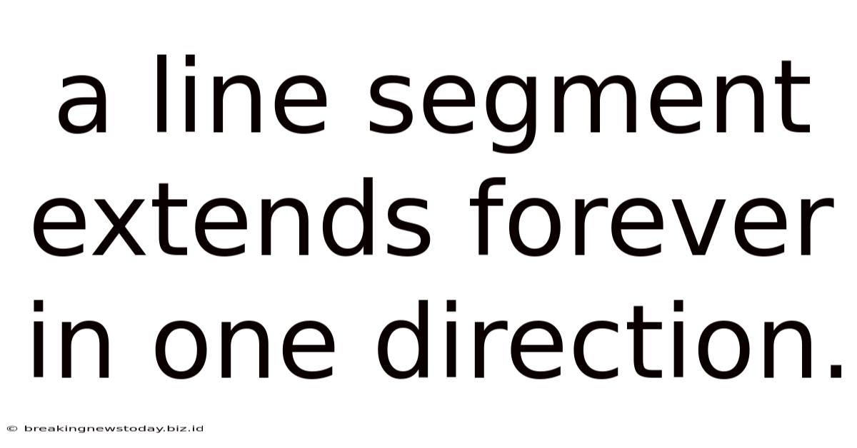 A Line Segment Extends Forever In One Direction.