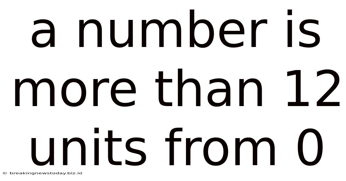 A Number Is More Than 12 Units From 0