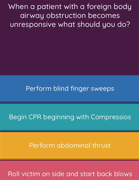 A Victim With A Foreign Body Airway Becomes Unresponsive