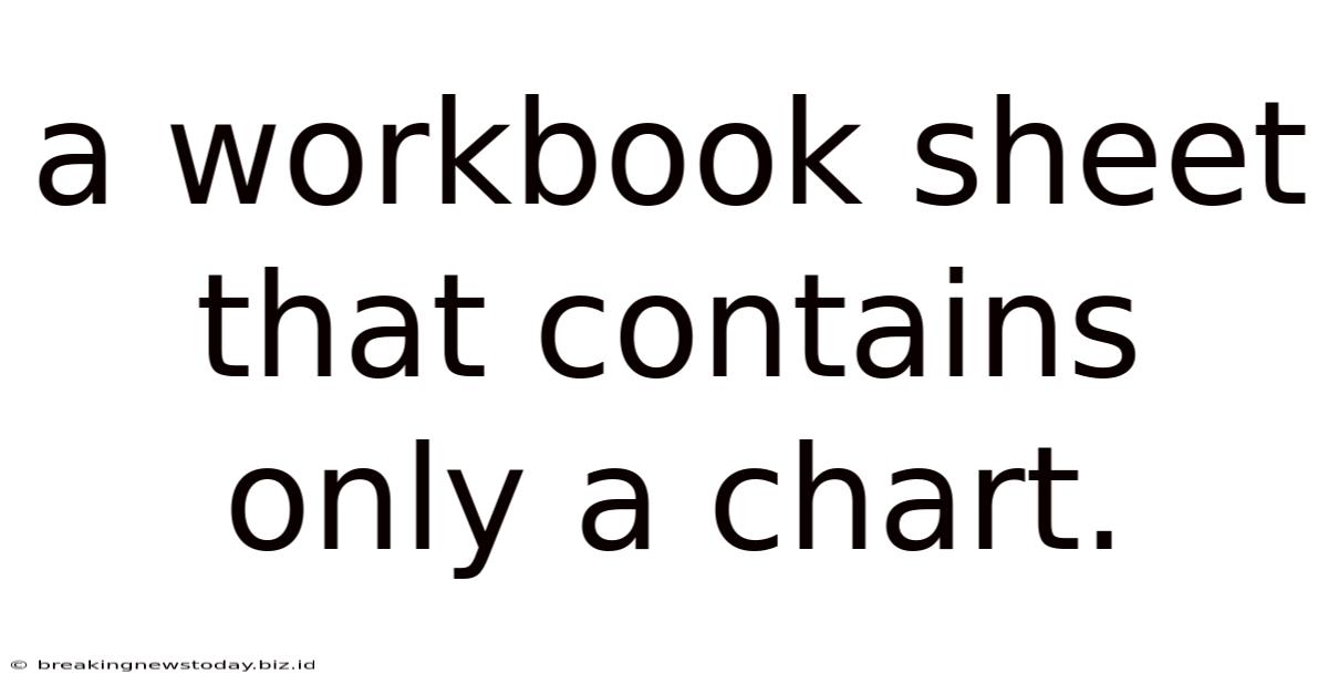 A Workbook Sheet That Contains Only A Chart.