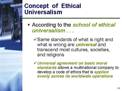 According To The School Of Ethical Universalism