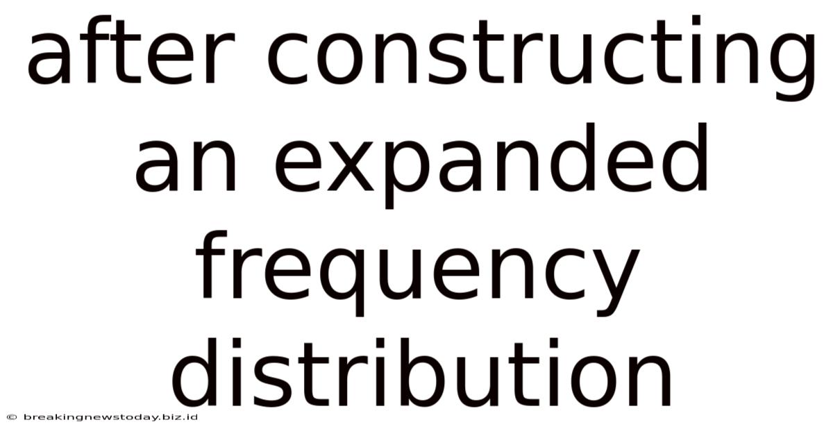 After Constructing An Expanded Frequency Distribution