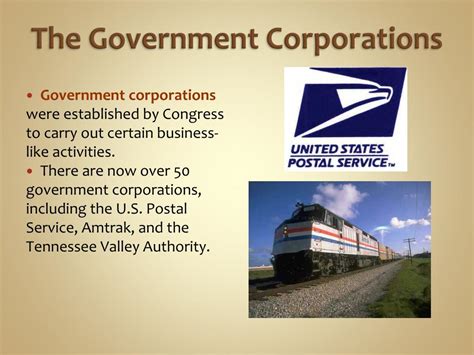 An Example Of A Government Corporation Is ________.