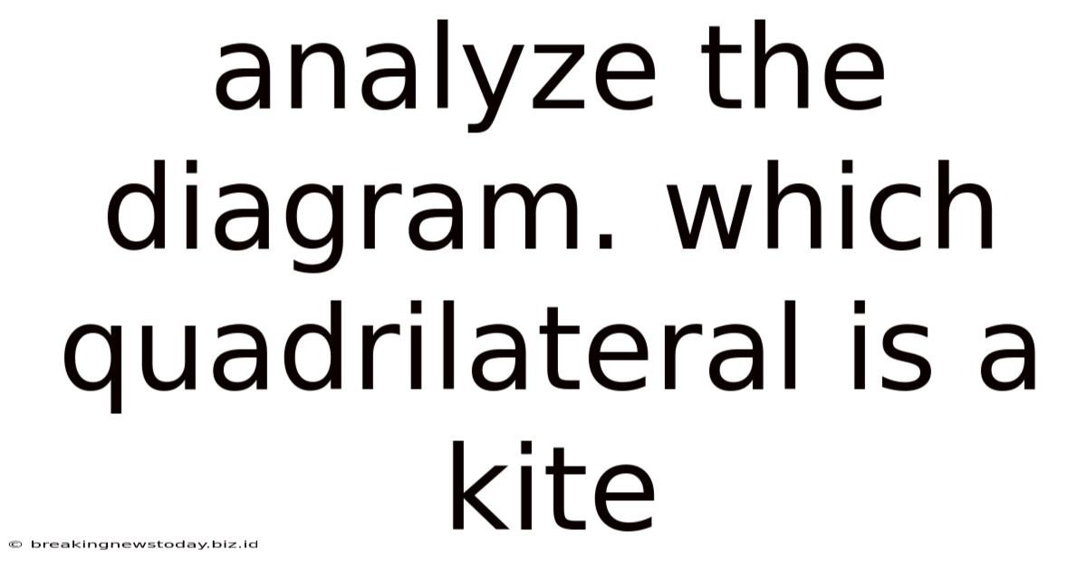 Analyze The Diagram. Which Quadrilateral Is A Kite