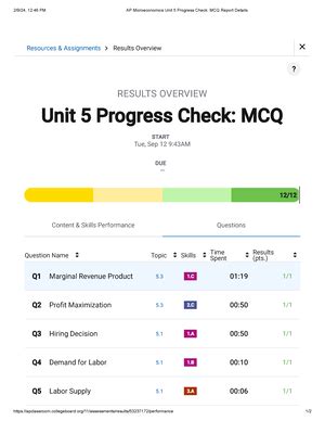 Ap Gov Unit 5 Progress Check Mcq