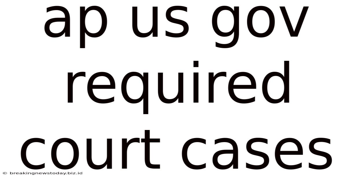 Ap Us Gov Required Court Cases