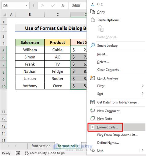 Apply The Double Accounting Underline Format To The Selected Cells