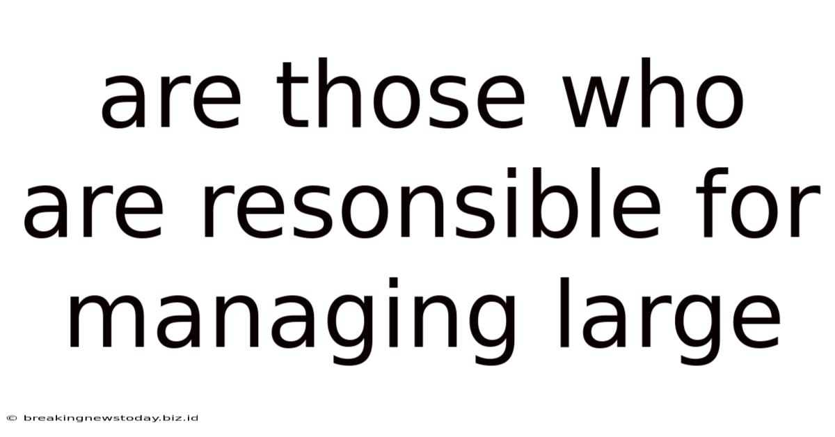 Are Those Who Are Resonsible For Managing Large