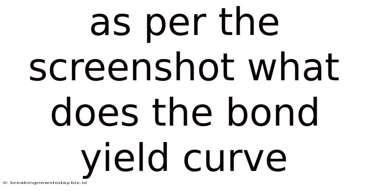 As Per The Screenshot What Does The Bond Yield Curve