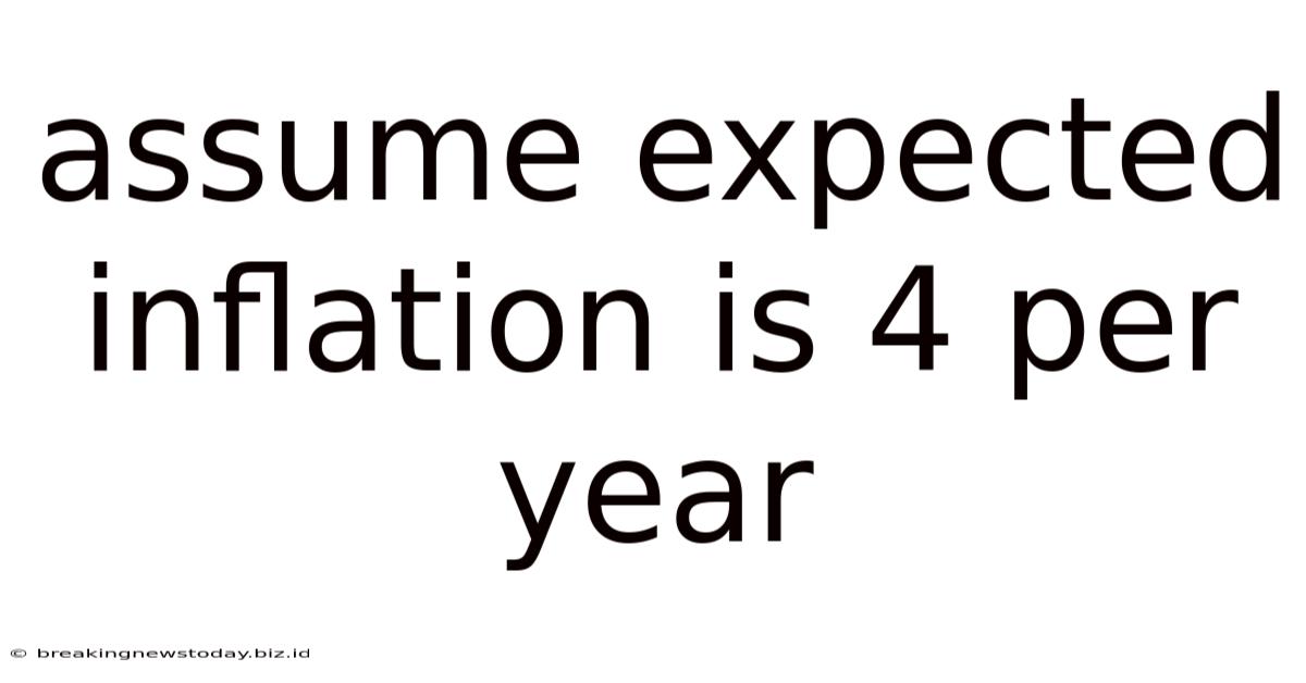 Assume Expected Inflation Is 4 Per Year