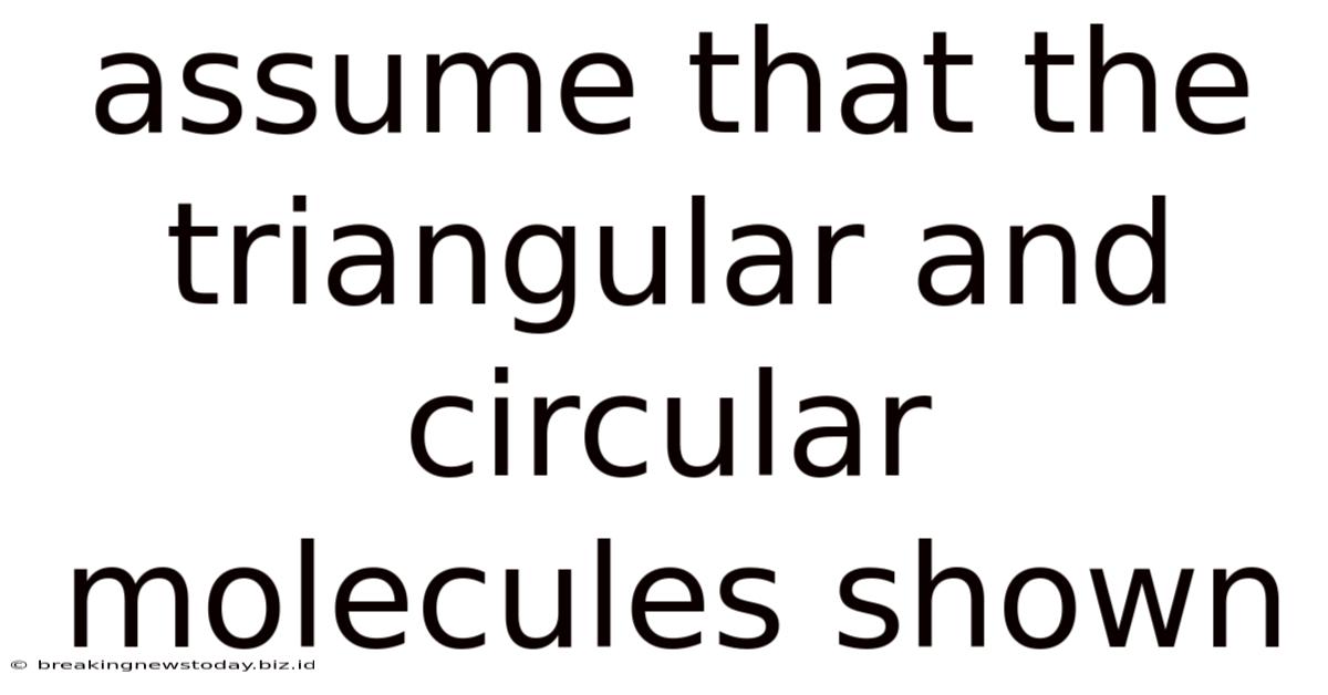 Assume That The Triangular And Circular Molecules Shown