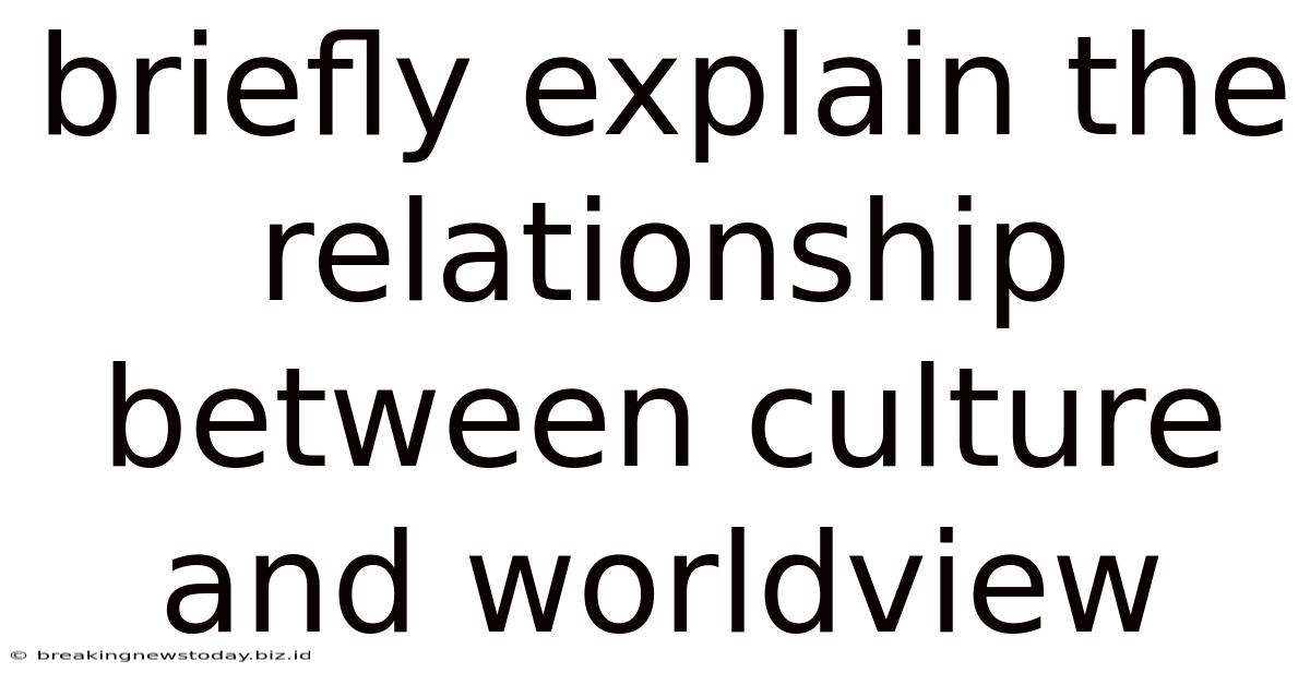 Briefly Explain The Relationship Between Culture And Worldview
