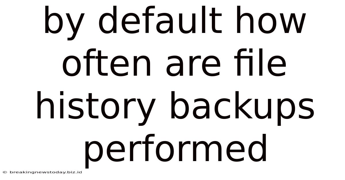 By Default How Often Are File History Backups Performed