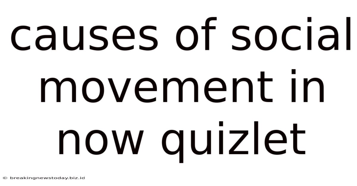 Causes Of Social Movement In Now Quizlet