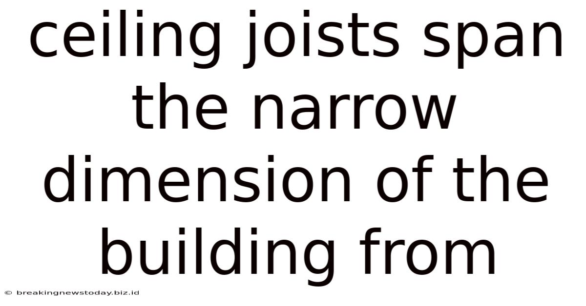 Ceiling Joists Span The Narrow Dimension Of The Building From