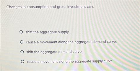 Changes In Consumption And Gross Investment Can