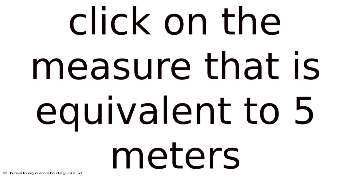 Click On The Measure That Is Equivalent To 5 Meters