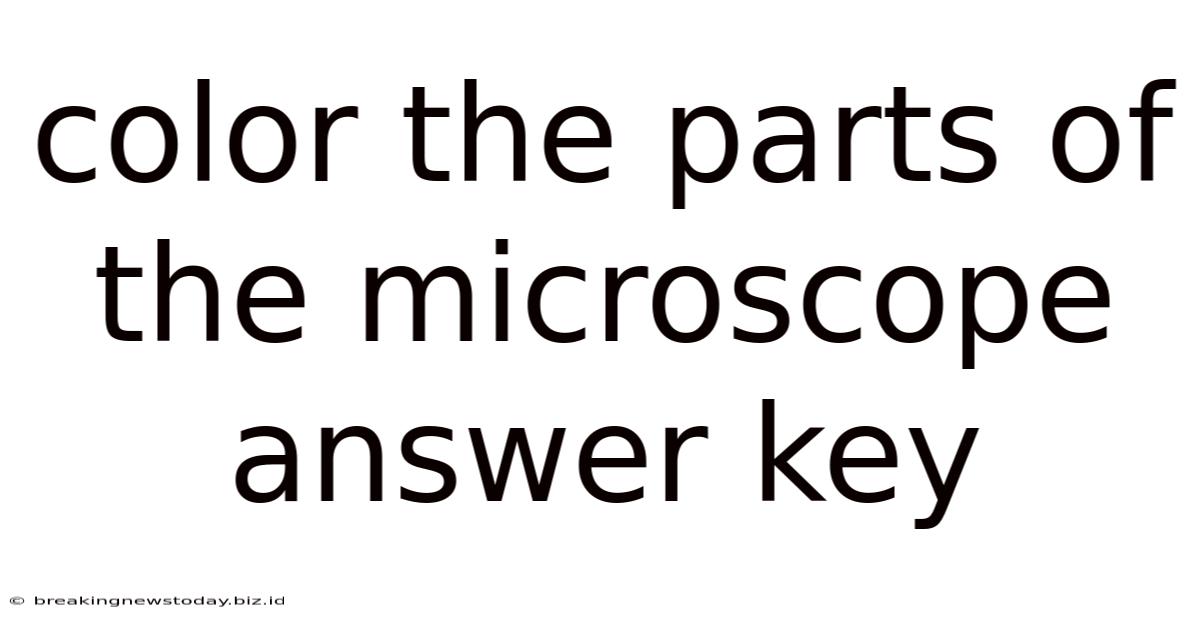 Color The Parts Of The Microscope Answer Key