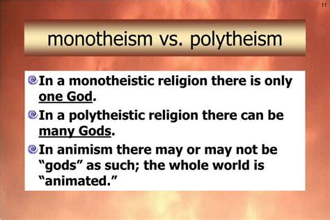 Compare And Contrast Monotheism Polytheism And Animism