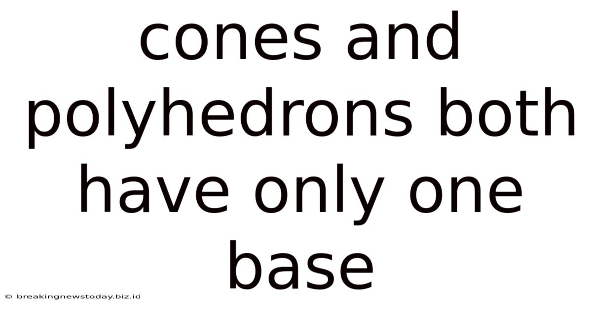 Cones And Polyhedrons Both Have Only One Base