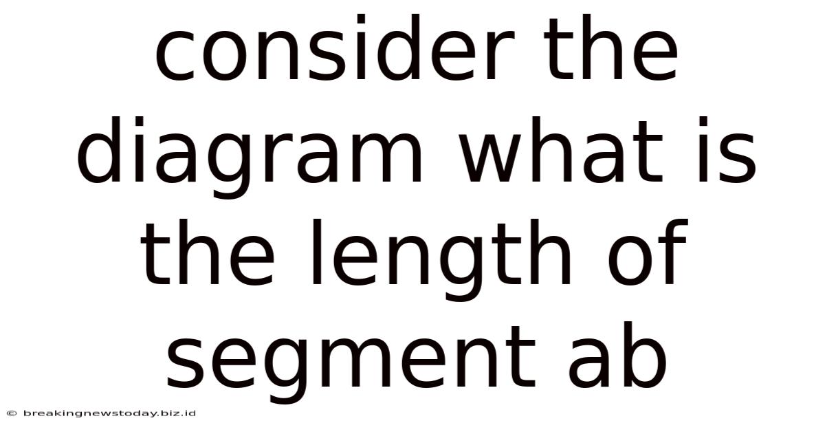 Consider The Diagram. What Is The Length Of Segment Ab