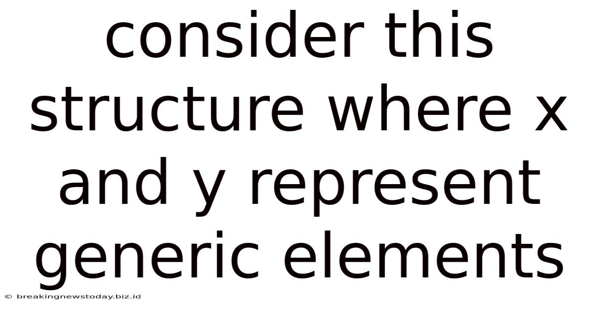 Consider This Structure Where X And Y Represent Generic Elements