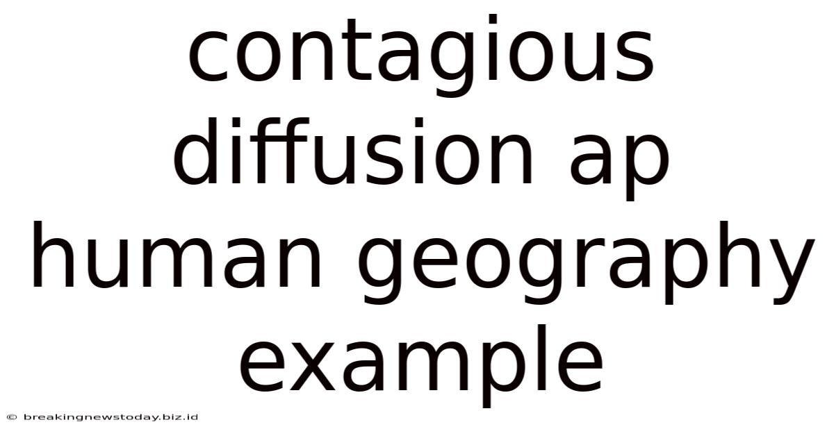 Contagious Diffusion Ap Human Geography Example