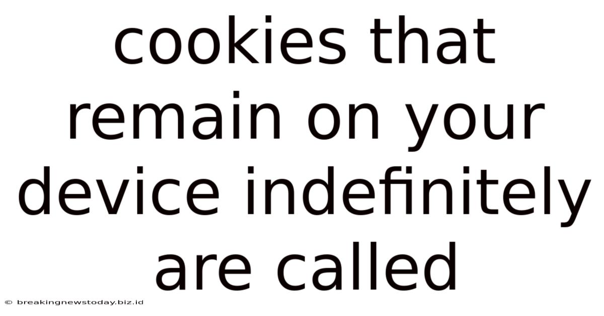 Cookies That Remain On Your Device Indefinitely Are Called