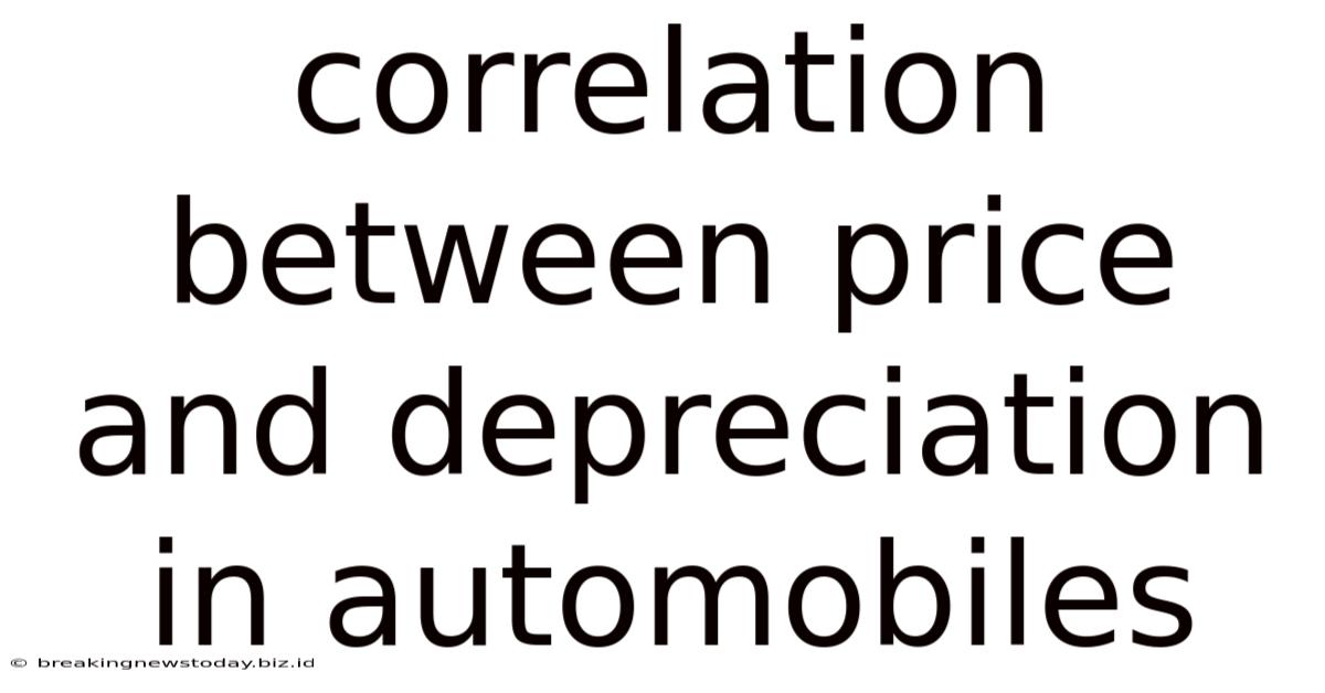 Correlation Between Price And Depreciation In Automobiles