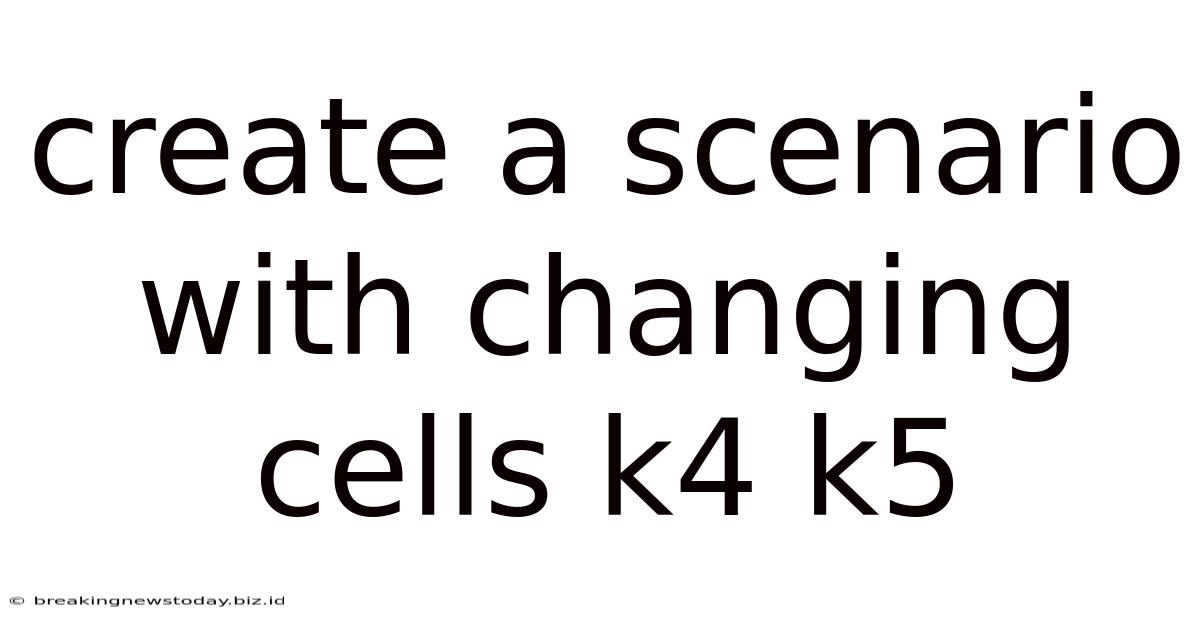 Create A Scenario With Changing Cells K4 K5