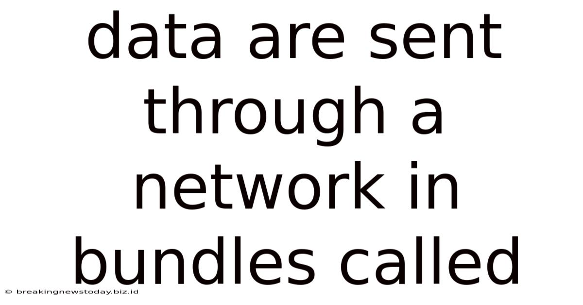 Data Are Sent Through A Network In Bundles Called