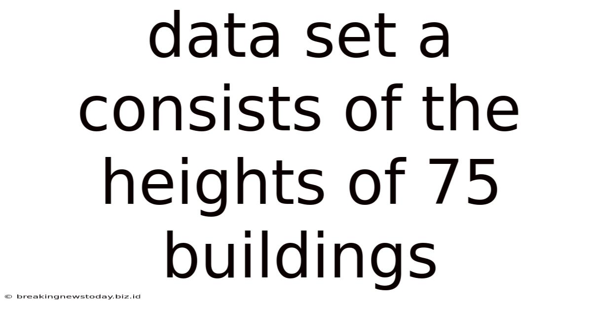 Data Set A Consists Of The Heights Of 75 Buildings