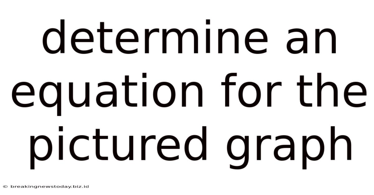 Determine An Equation For The Pictured Graph