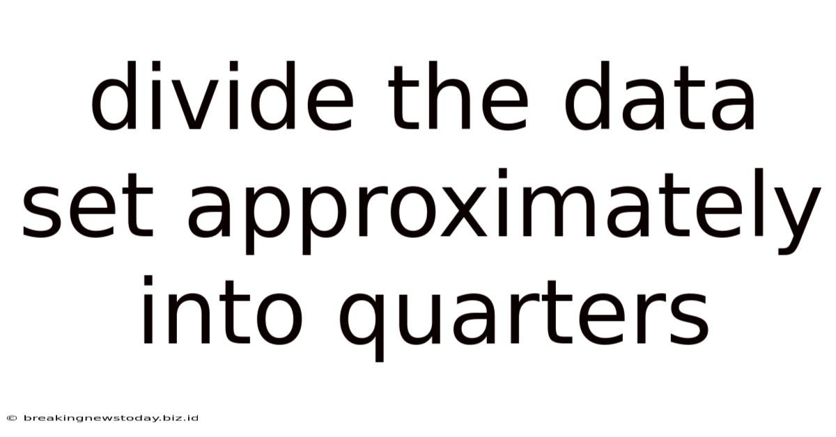 Divide The Data Set Approximately Into Quarters