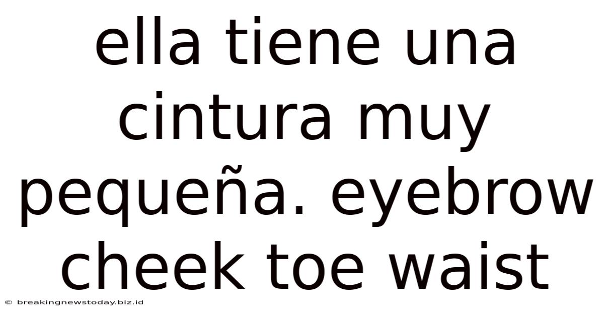 Ella Tiene Una Cintura Muy Pequeña. Eyebrow Cheek Toe Waist