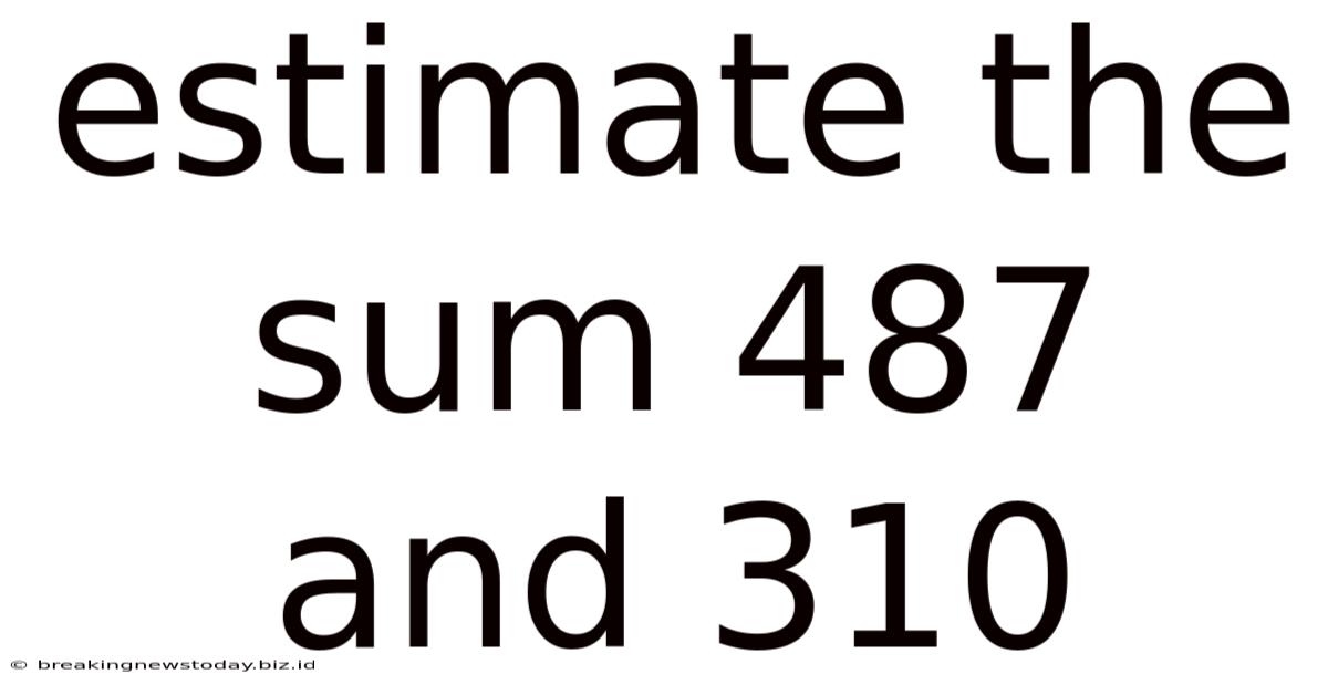 Estimate The Sum 487 And 310