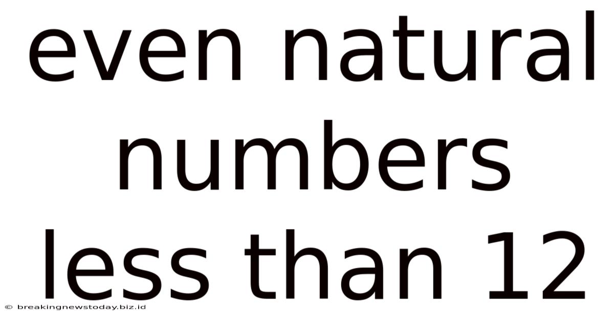 Even Natural Numbers Less Than 12
