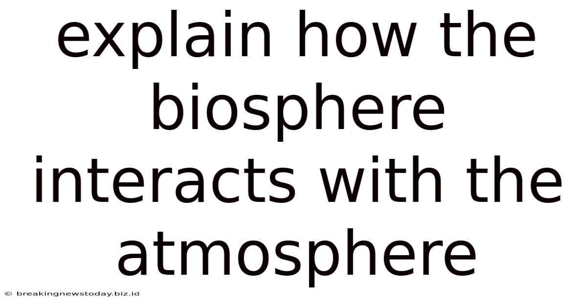 Explain How The Biosphere Interacts With The Atmosphere