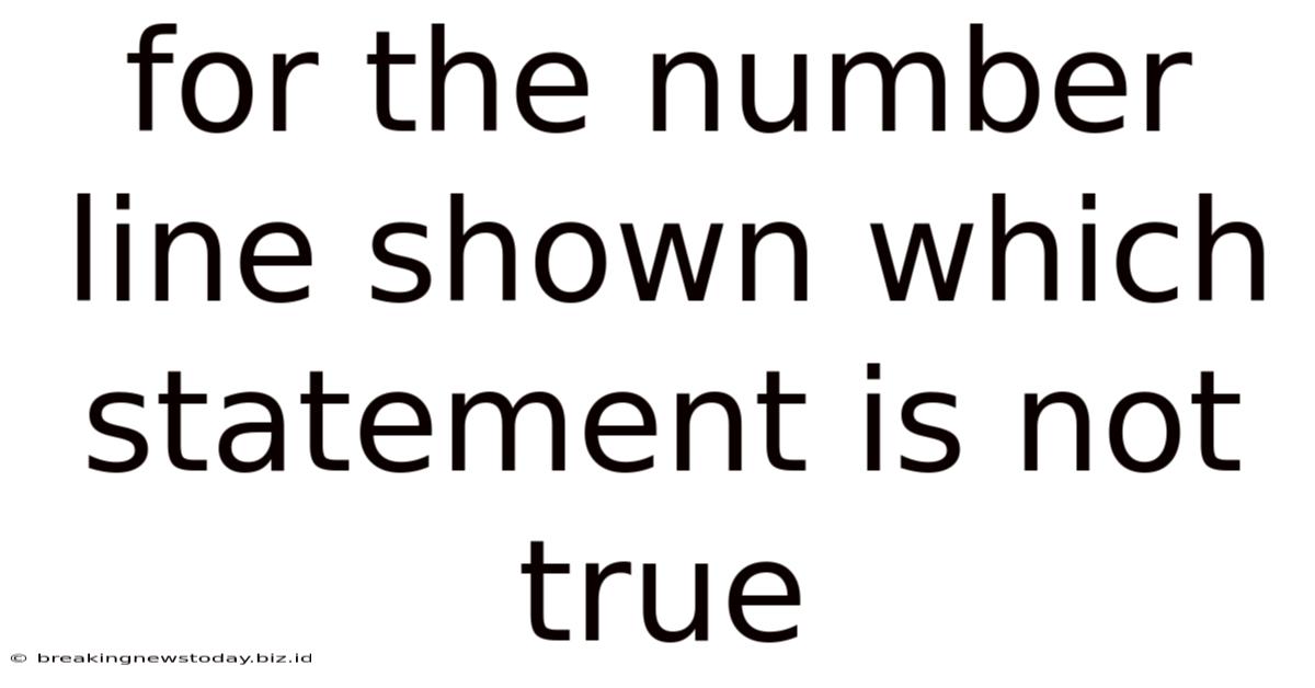 For The Number Line Shown Which Statement Is Not True