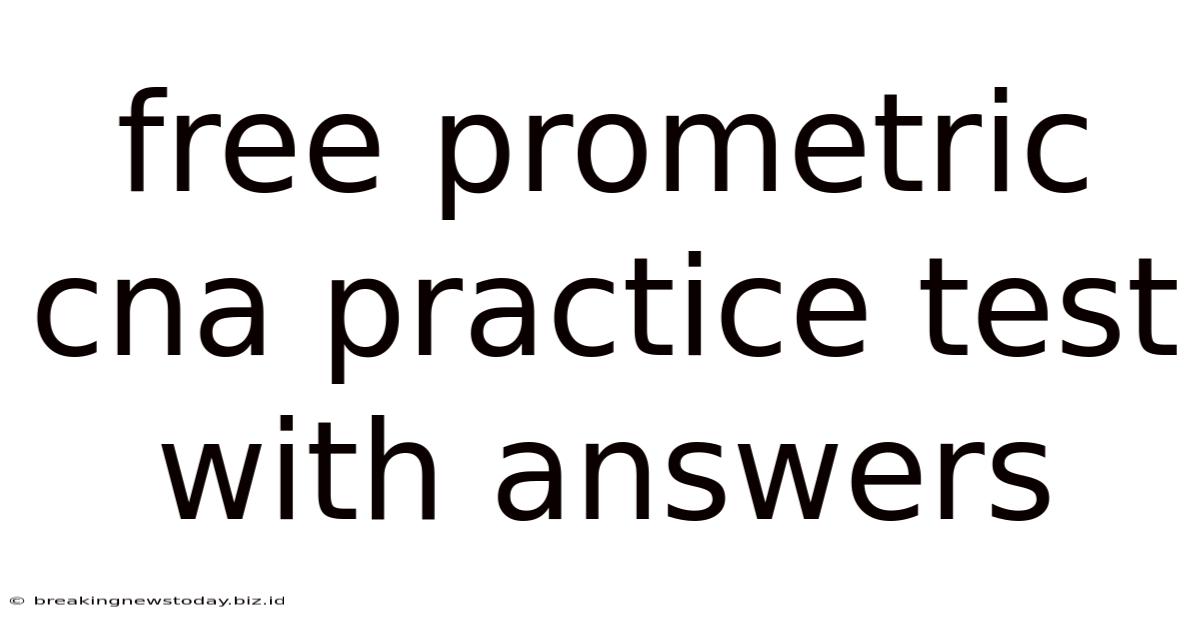 Free Prometric Cna Practice Test With Answers