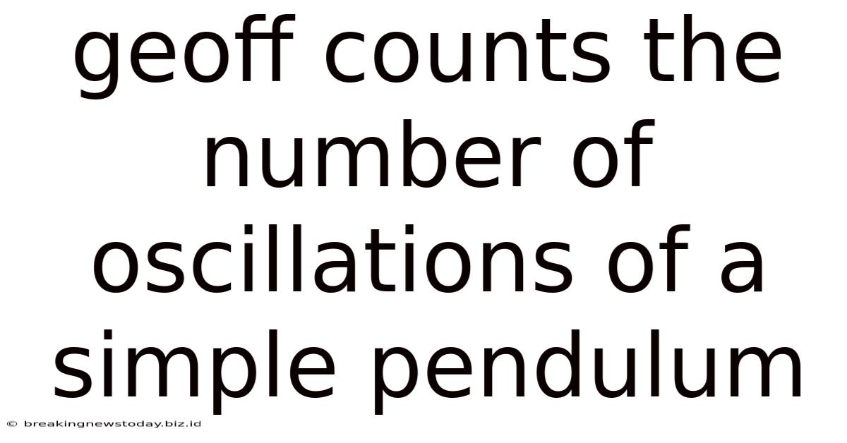 Geoff Counts The Number Of Oscillations Of A Simple Pendulum