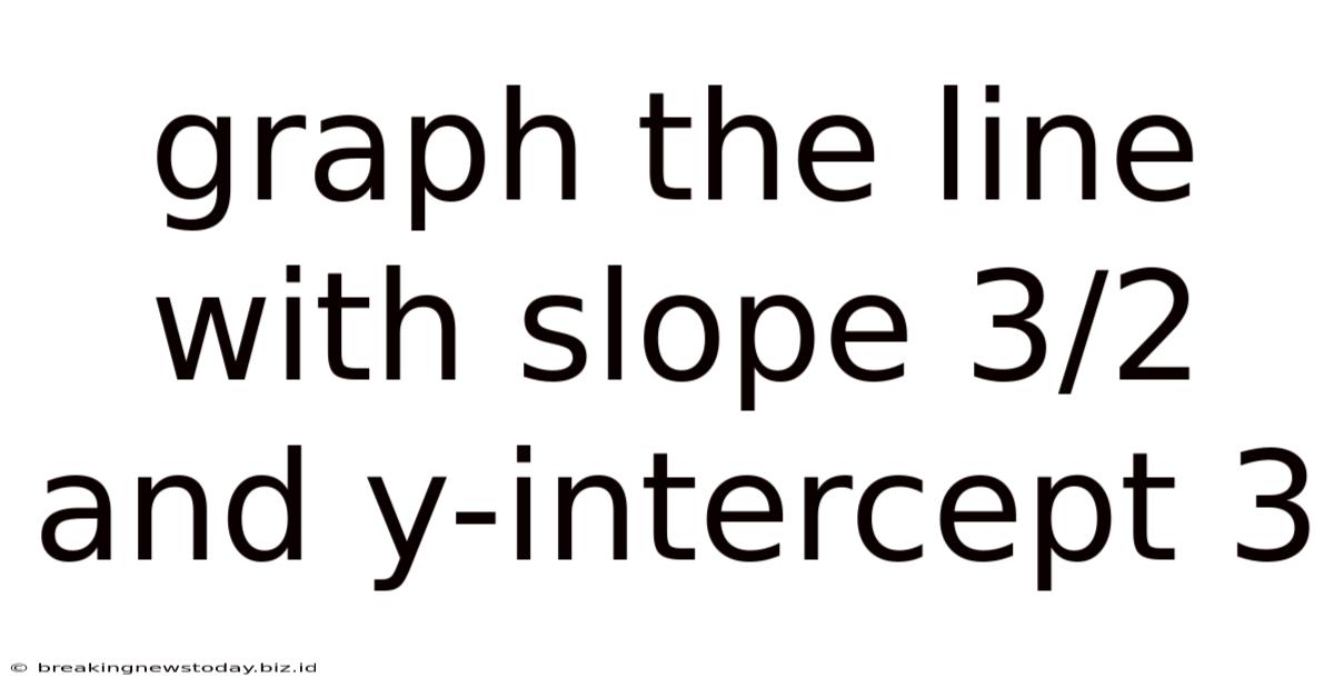 Graph The Line With Slope 3/2 And Y-intercept 3