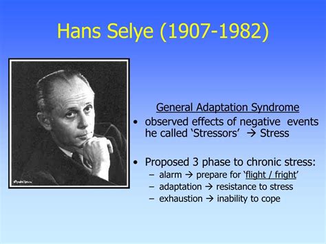 Hans Selye's Definition Of Stress Is Considered